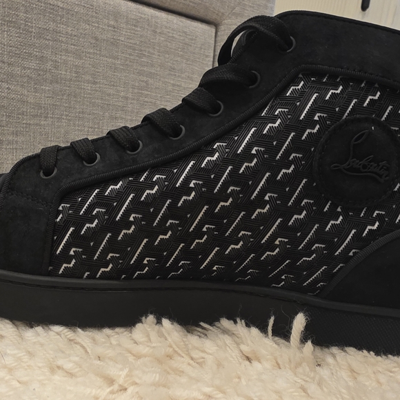Christian Louboutin Black Patterned Sneakers - Picture 5 of 11